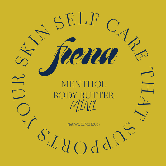 label of mini menthol body butter